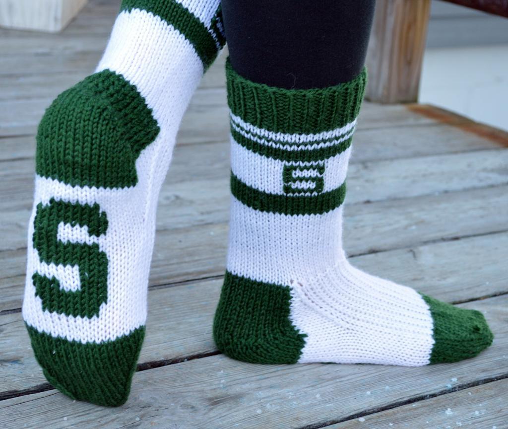 Sports Team Slipper Socks Knitting Pattern