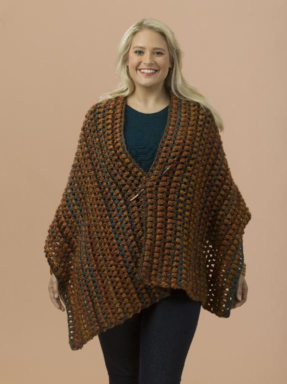 Tweed Stripes Wrap Crochet Pattern