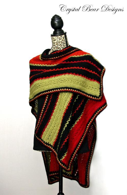 Lightweight Ruana Poncho Crochet Pattern