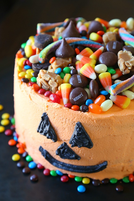 Halloween candy cake