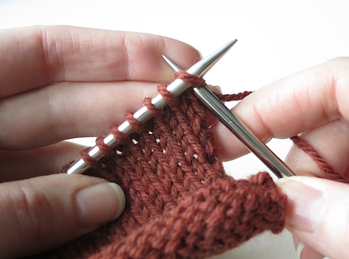 Knit One Stitch on the Last Row of Work