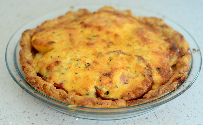 Rainbow Tomato Pie