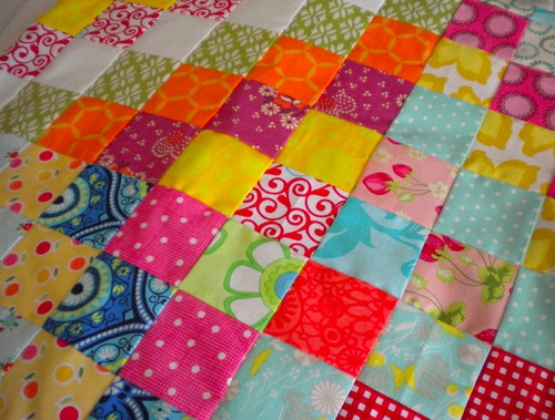 Patchwork Quilt Made from Scraps