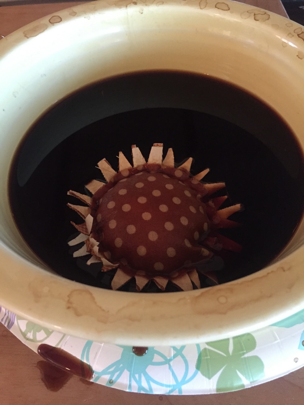 tea stained sunflower tutorial