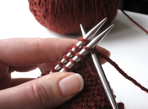 Knit Two Stitches Together From Each Needle