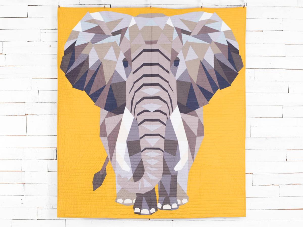 Modern Elephant Quilt Kit