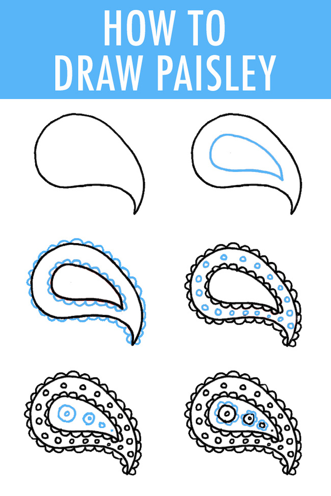 How to draw paisley