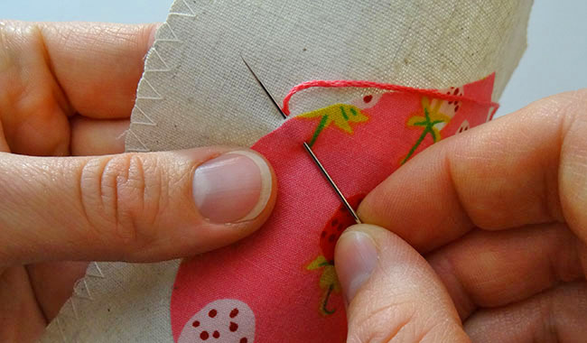Bring Thread Up and take a stitch