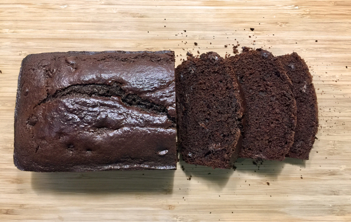 chocolate bread loaf sliced