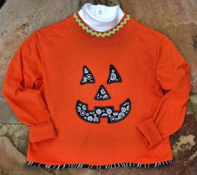 Appliqué Pumpkin Face
