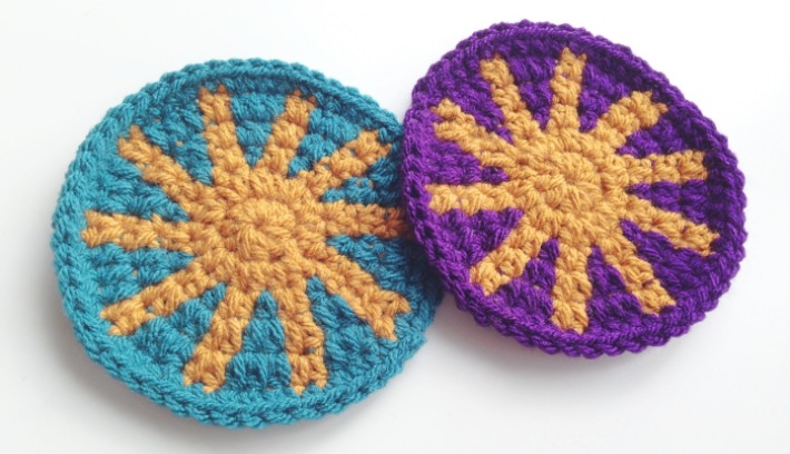 Free Tapestry-crochet-tutorial-aztec-coaster tutorial