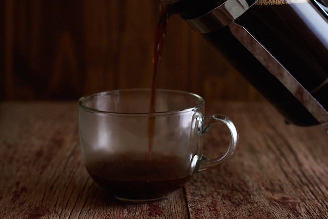 Hot Coffee in Clear Mug