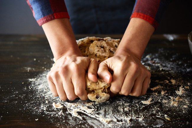 Knead Stollen Bread Dough