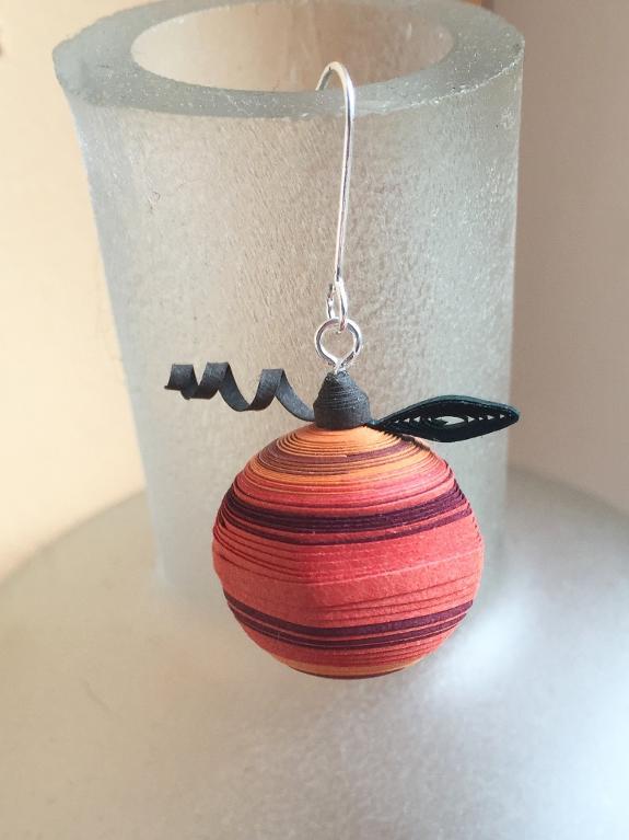 Quilled Pumpkin Earrings