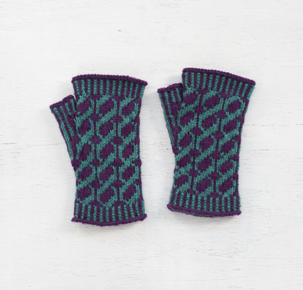 Purple and Teal Crosswait Mitts Kit