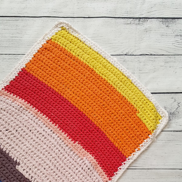 Striped Crochet Rug