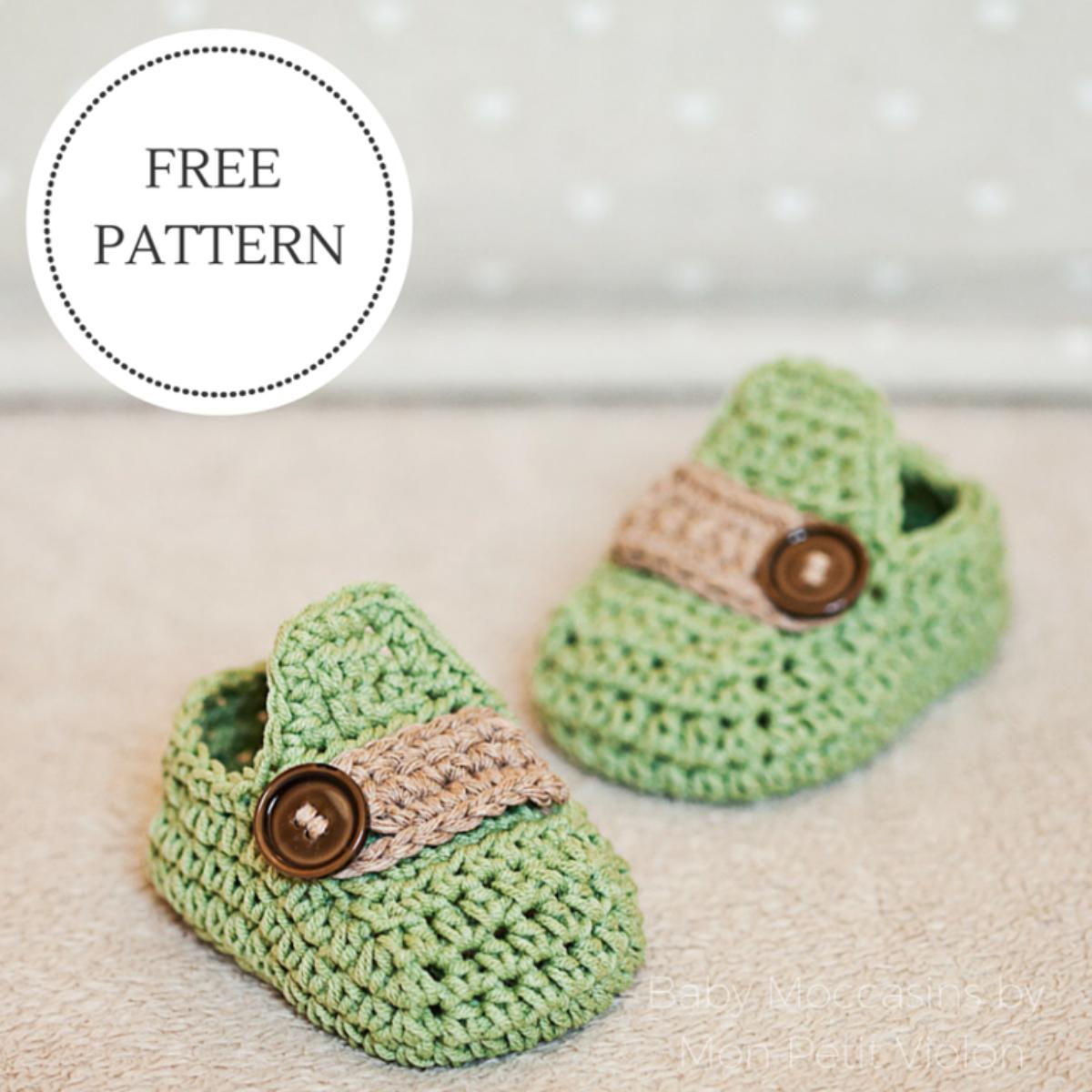 Free Baby Moccasins Crochet Pattern