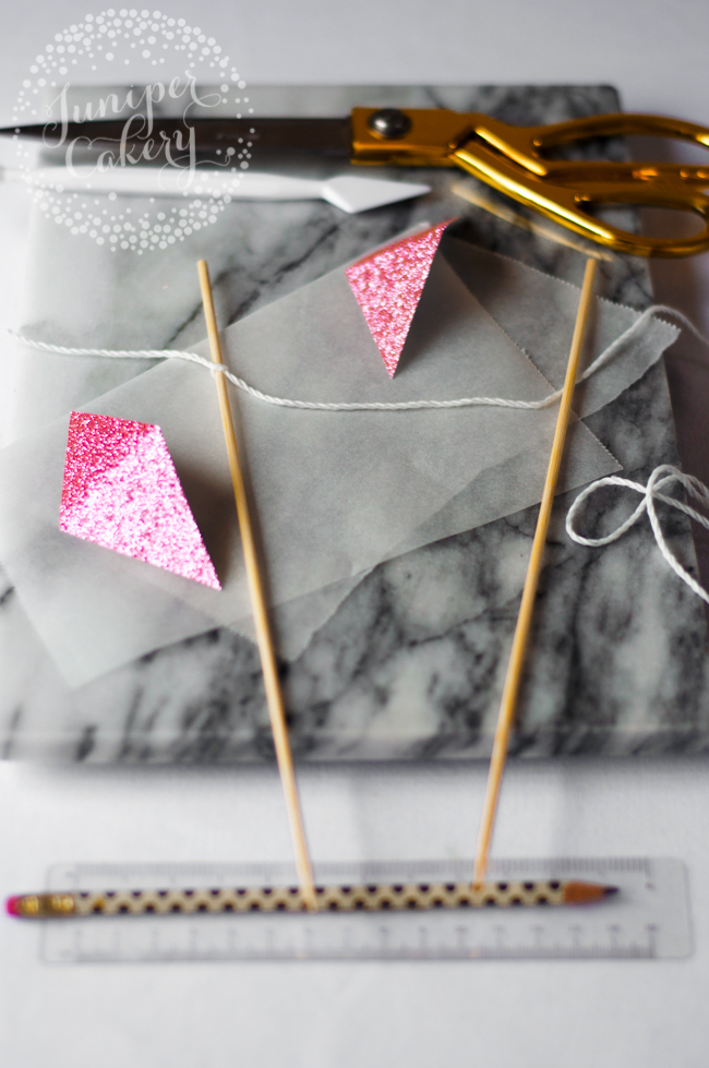How to create cake bunting flags
