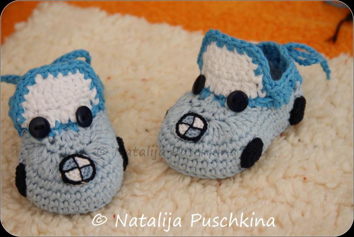 Crochet Baby Booties BMW Cars Pattern