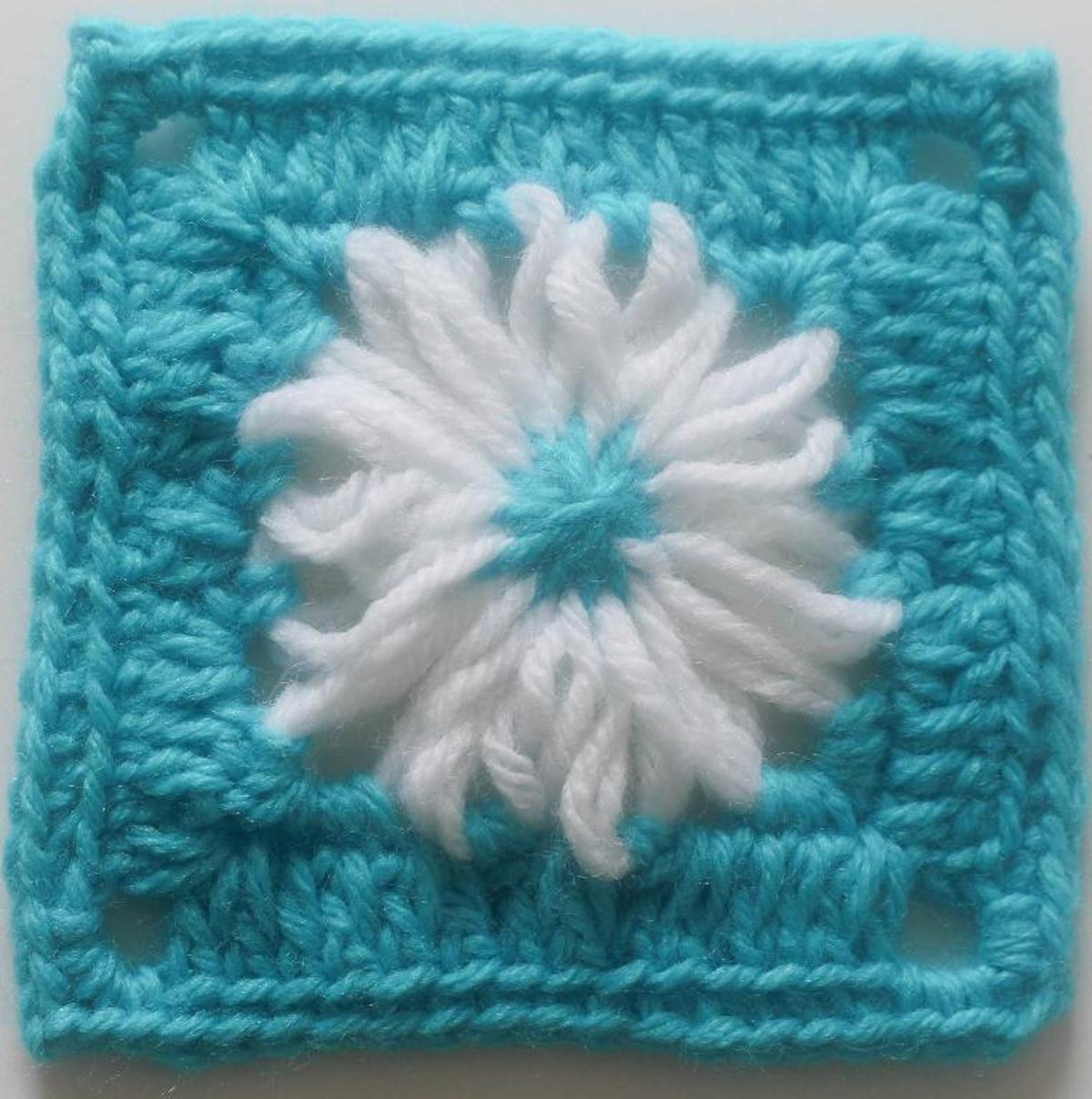 flower loom crochet granny square pattern