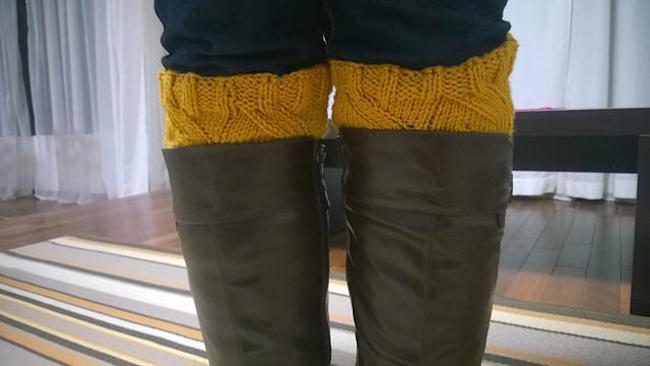 Sunflower FREE Boot Cuffs Knitting Pattern