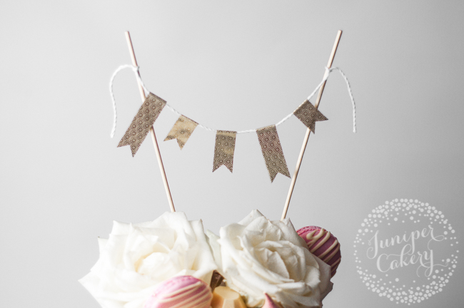How to make cake bunting topper with washi tape