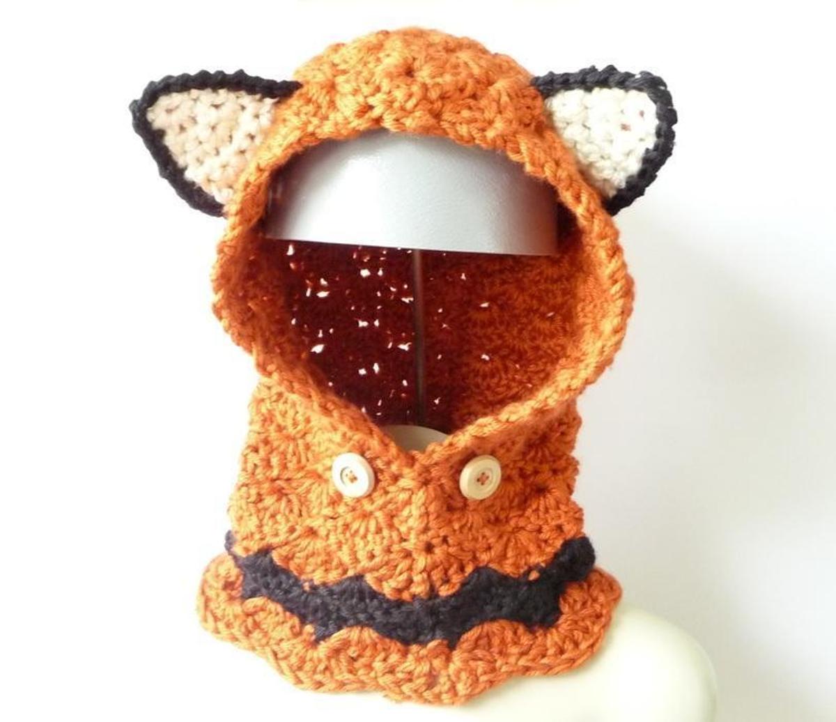 Fox Cowl Hood Crochet Pattern