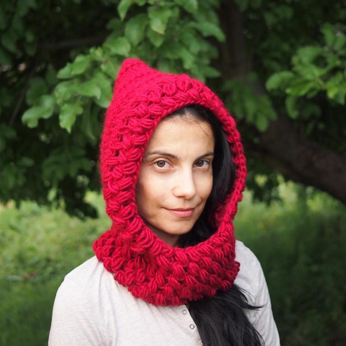 Hooded Loop Scarf Crochet Pattern