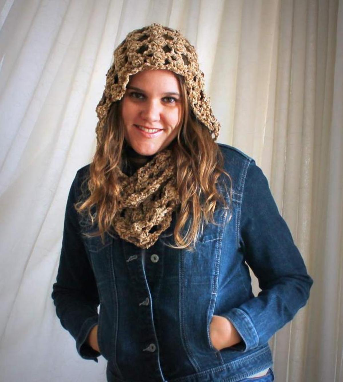 Lacy Hooded Infinity Scarf Crochet Pattern
