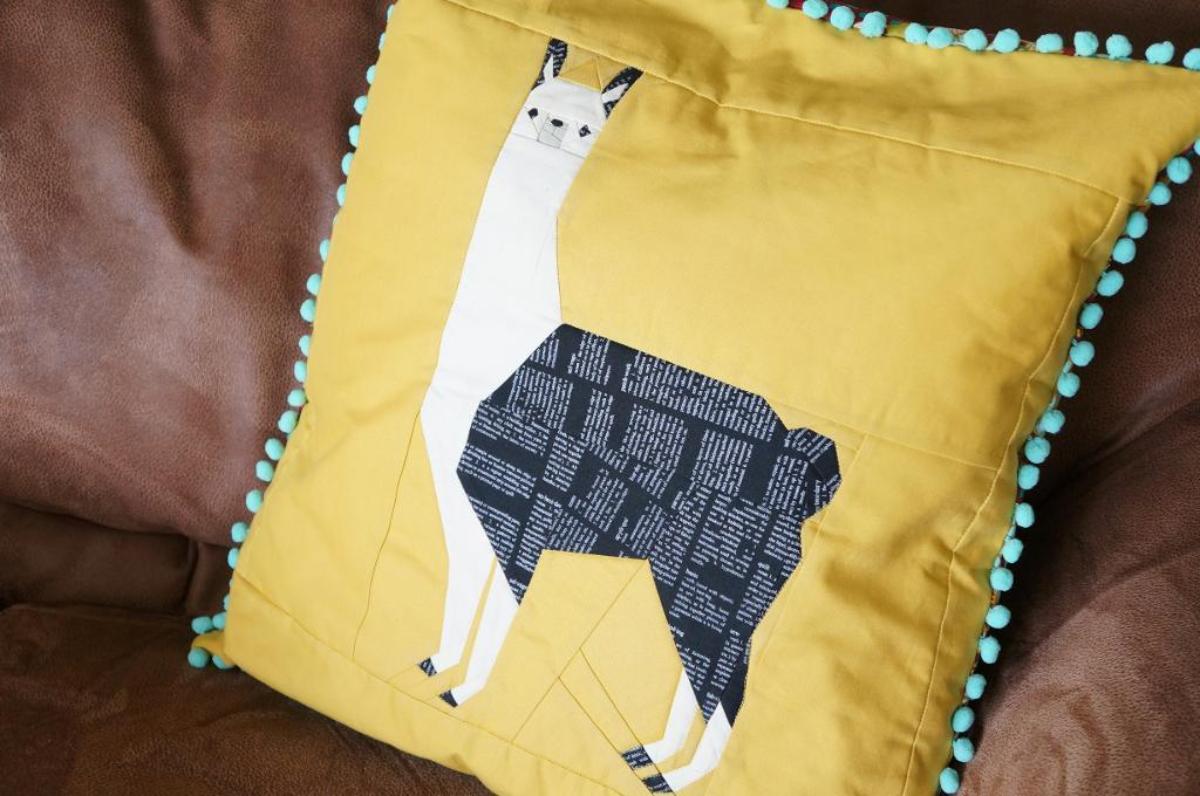 Leonard the Llama Quilt Block