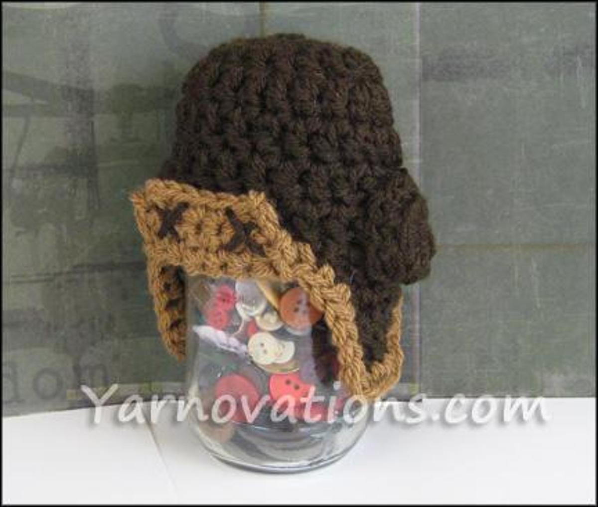 Newborn Aviator Hat FREE Crochet Pattern