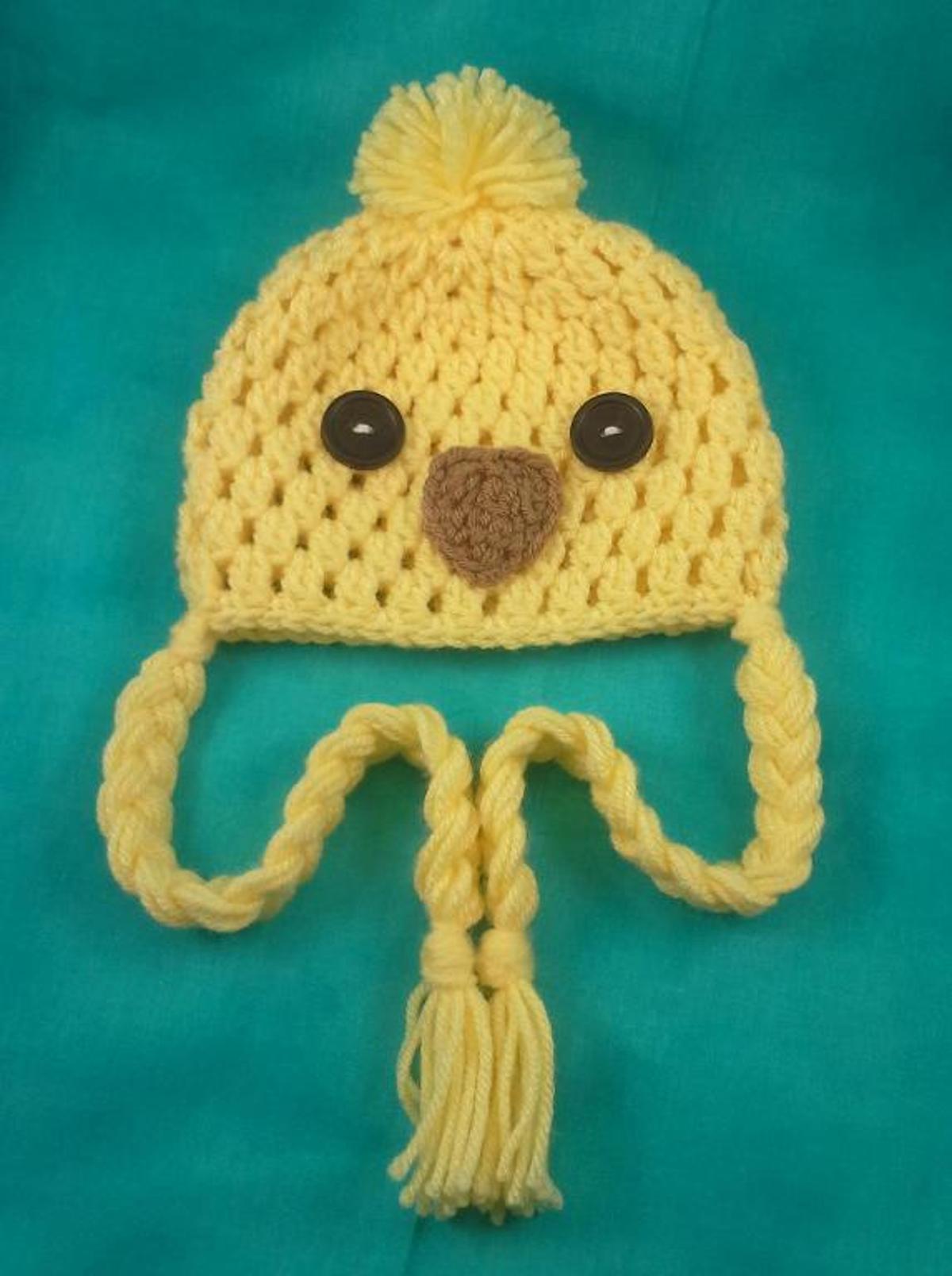 Newborn Baby Chick Hat Crochet Pattern