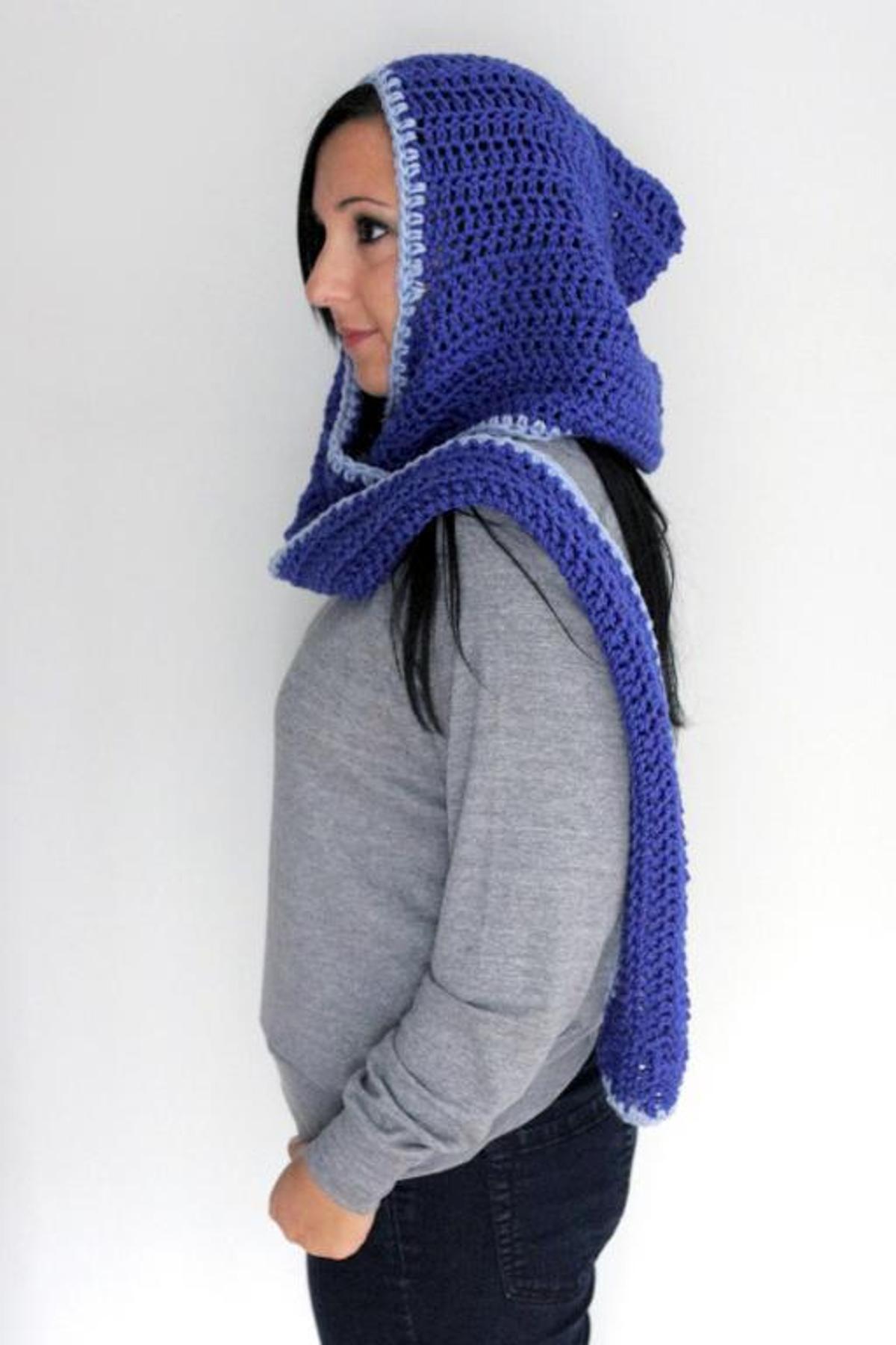 Pixie Austin Hooded Scarf Crochet Pattern