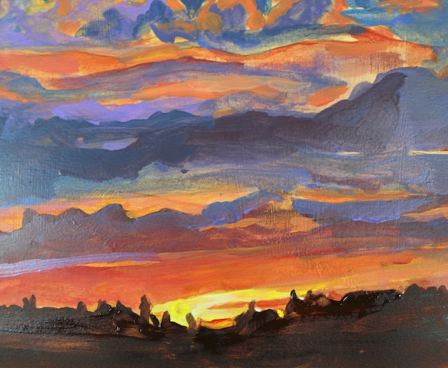 Sunset Acrylic Painting Step By Step Tutorial On Craftsy Craftsy