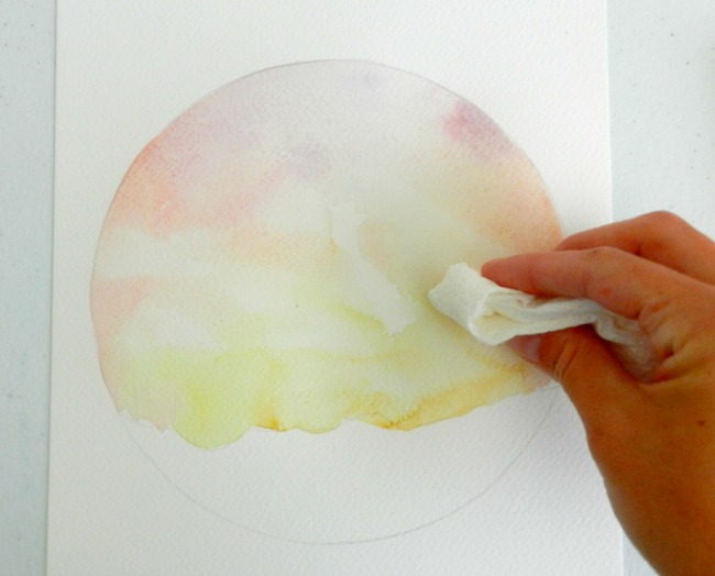 Sunset Watercolor Underpainting