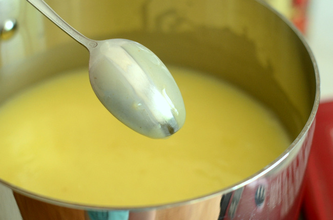 Cooking Custard until it Coats the Back of a Spoon