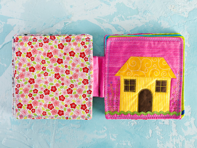 House in Quilted baby Book
