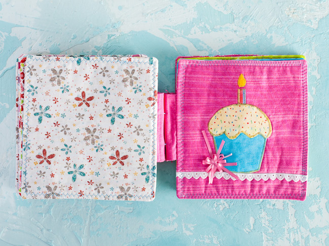 Cupcake in Quilted Baby Book