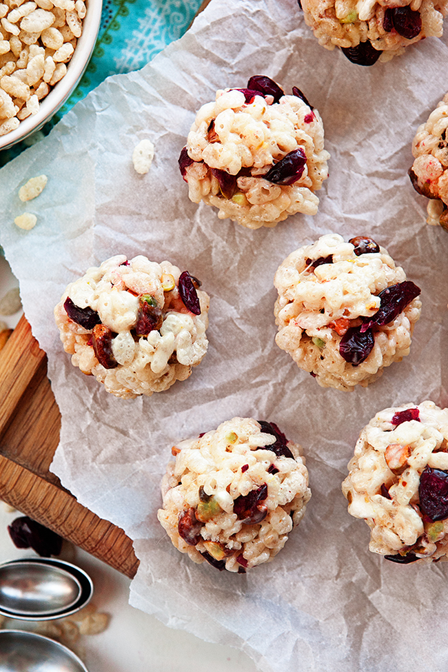 Crispy Rice and Cranberry Nut Balls