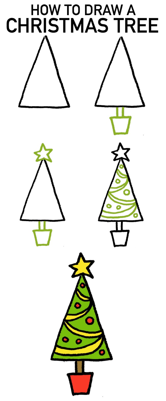 How to Draw a Christmas Tree