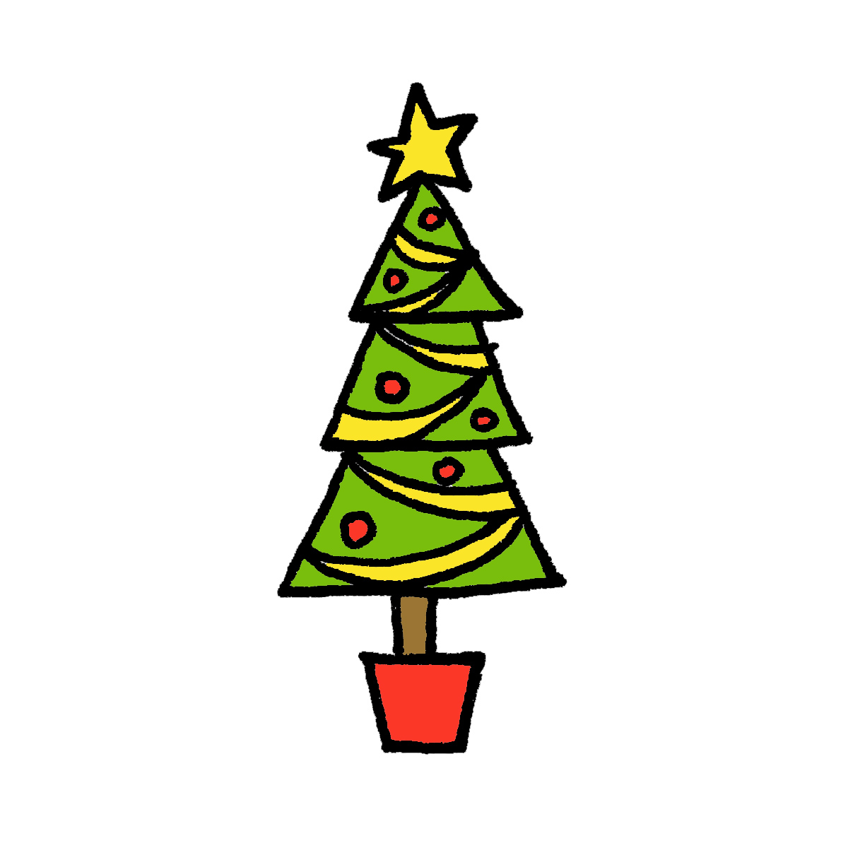 How to Draw a Christmas Tree VIDEO & Step-by-Step Pictures