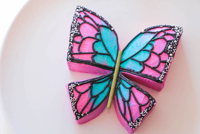 Easy Buttercream Butterfly Cake