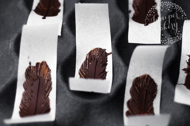 Learn how to make chocolate feather dessert garnishes