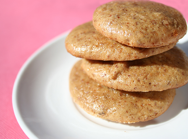 Stack of almond butter cookies