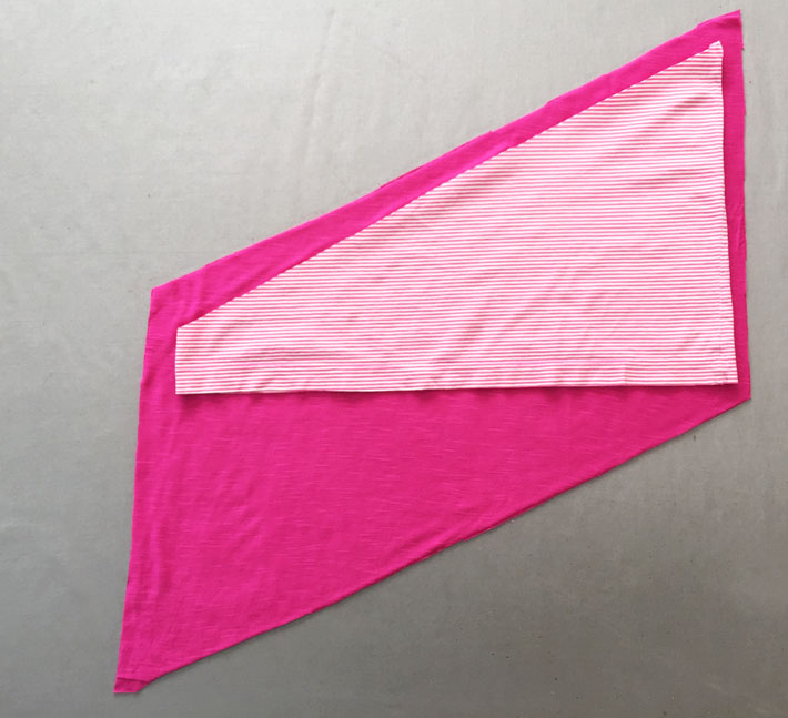 cut the diagonal piece