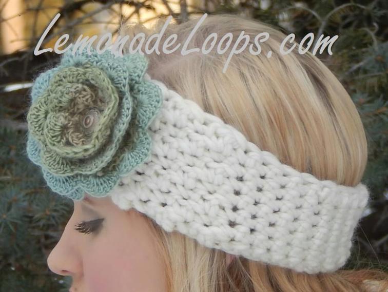 Desert Rose Crochet Earwarmer Headband