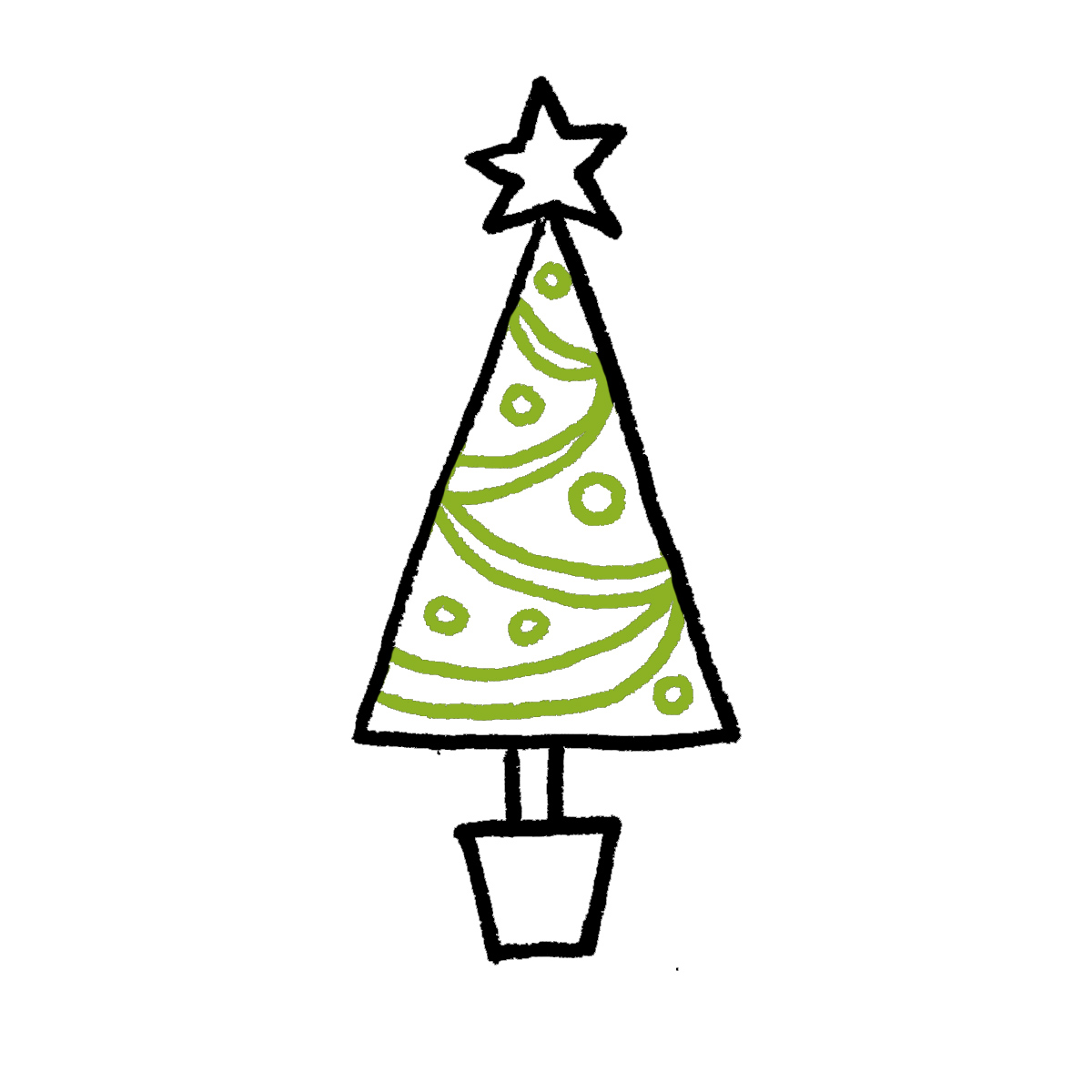 simple christmas cartoon drawings