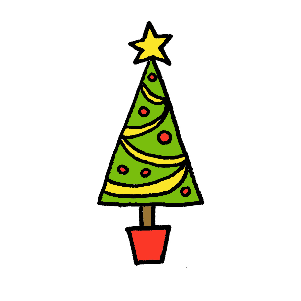 How to Draw a Christmas Tree 4 Cartoon Tutorials  Craftsy   wwwcraftsycom