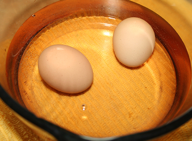 Eggs being pasteurized