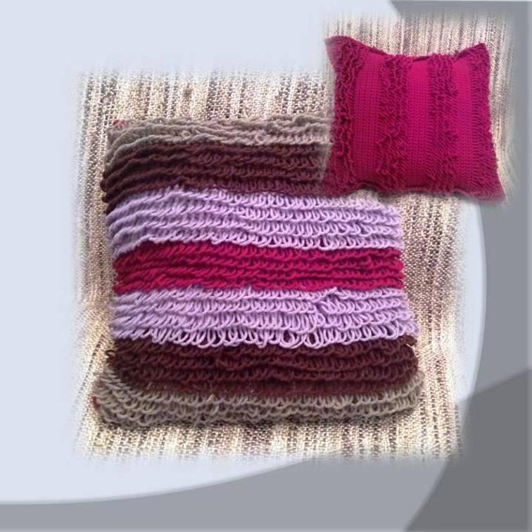 loop stitch crochet cushions